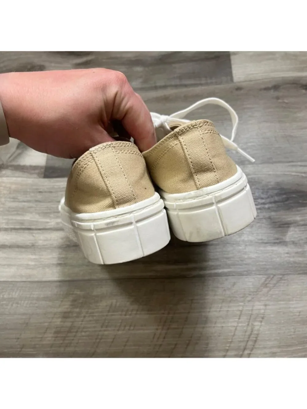 Mad Love Fran Lace Up Fashion Sneakers Tan White Women’s Size 8